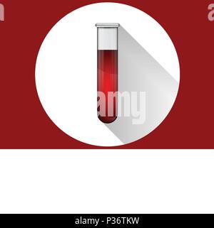 vector test tubes filled with blood Stock Vector