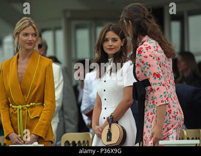 Actress Jenna Coleman seen before the start of the Cartier Trophy