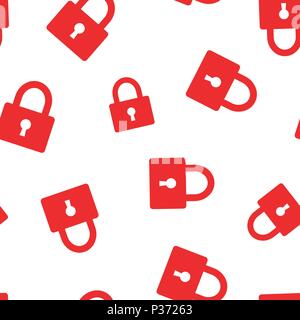 Padlock icon seamless pattern background. Business concept vector illustration. Lock, unlock security symbol pattern. Stock Vector