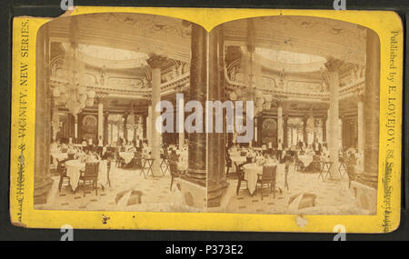 . Dining room. Palmer House, Chicago. Alternate Title: Chicago and vicinity. New series.  Coverage: 1865?-1925?. Source Imprint: 1865?-1925?. Digital item published 3-9-2006; updated 2-12-2009. 86 Dining room. Palmer House, Chicago, by Lovejoy, E. (Edward) Stock Photo