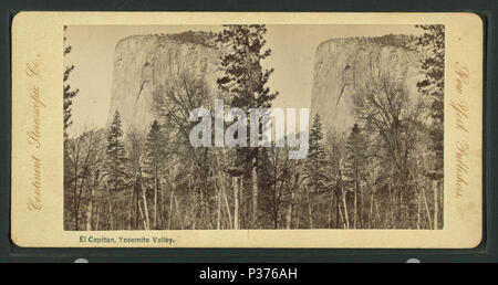 93 El Capitan, Yosemite Valley, from Robert N. Dennis collection of stereoscopic views
