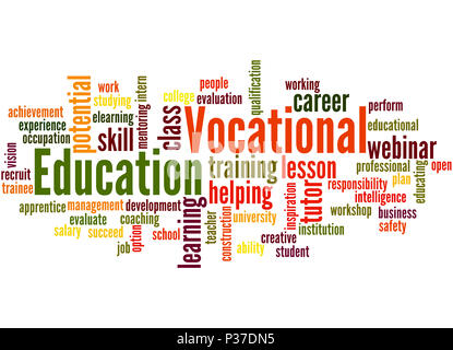 Vocational Education, Word Cloud Concept On White Background Stock ...