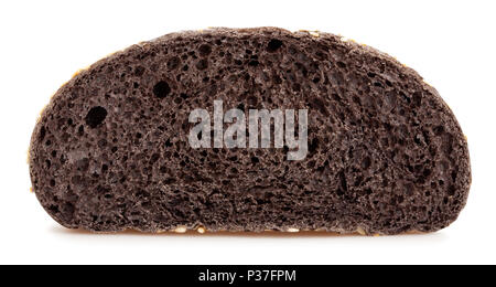 sliced black sandwich bun path isolated Stock Photo