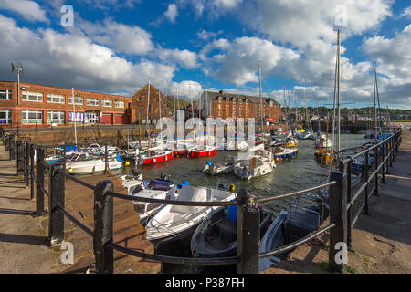 A view in summer looking across the harbour at North Berwick, East Lothian, Scotland, United Kingdom Stock Photo