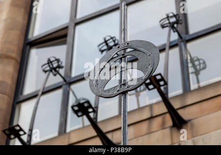 Glasgow School of Art building, also known as The Mack Building, showing decorative ironwork designed by architect Charles Rennie Mackintosh. Stock Photo