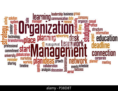 Organize Word Meaning Organizing Manage And Management Stock Photo, Picture  and Royalty Free Image. Image 45130505.