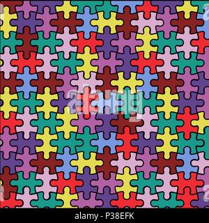 Multicolored background from puzzles. Vector illustration of a bright background. Stock Vector