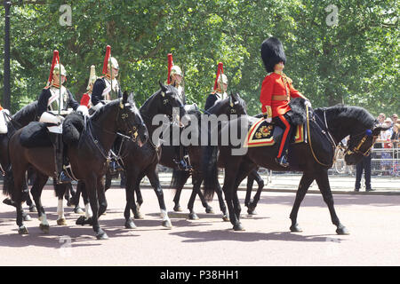 Blues and Royals of the Household Calvary Trooping the Colour London Stock Photo