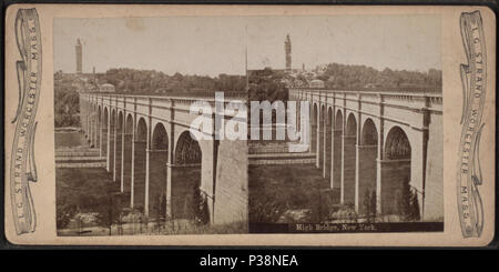 . High Bridge, New York.  Coverage: 1858?-1905?. Digital item published 8-31-2005; updated 2-11-2009. 139 High Bridge, New York, from Robert N. Dennis collection of stereoscopic views 8 Stock Photo