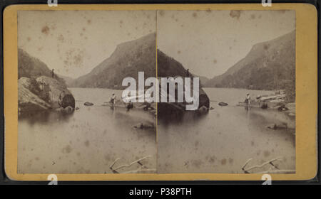 15 Adirondack Lake, looking North, by Robbins, Frank, 1846- Stock Photo