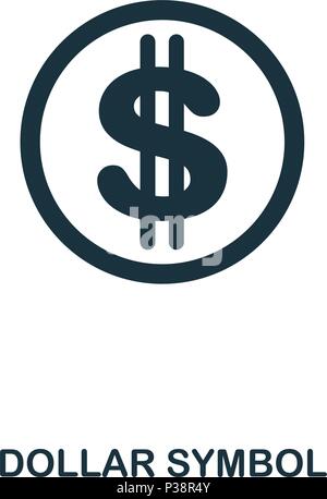 Dollar Symbol icon. Mobile app, printing, web site icon. Simple element sing. Monochrome Dollar Symbol icon illustration. Stock Vector