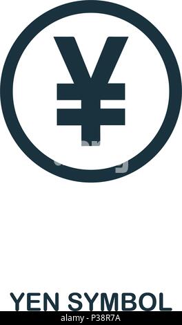 Yen Symbol icon. Mobile app, printing, web site icon. Simple element sing. Monochrome Yen Symbol icon illustration. Stock Vector