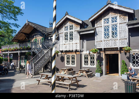 Ye Olde Swiss Cottage Pub Front View London Uk Stock Photo