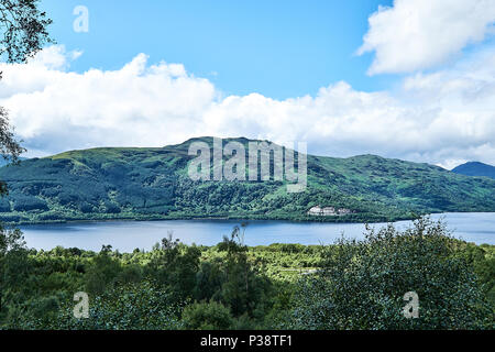 Rural landscape Loch Lomond and Ben Lomond, Scottish Highlands, UK the Trossachs National Park, Stirlingshire Stock Photo