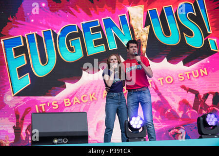 London, UK. 17th Jun, 2018. Eugenius! on stage at West End Live on June 17 2018  in Trafalgar Square, London. Credit: See Li/Alamy Live News Stock Photo