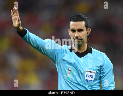 17 June 2018, Russia, Rostov-on-Don, Soccer, FIFA World Cup, Group E, Brazil vs Switzerland at the Don Stadium: Referee Cesar Arturo Ramos. Photo: Marius Becker/dpa Stock Photo