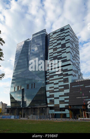 Sarajevo City Center (SCC), Sarajevo, Bosnia and Herzegovina. The SCC is a business complex and shopping center in downtown Sarajevo. Stock Photo