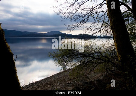 Loch Lomond at dusk Stock Photo