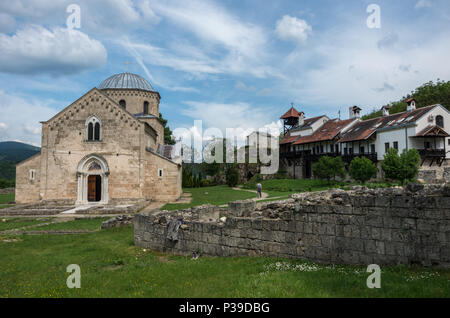 Orthodox monastery Gradac in Serbia. Gradac Monastery is located in Golija tourist region, and near the tourist center Kopaonik. Stock Photo