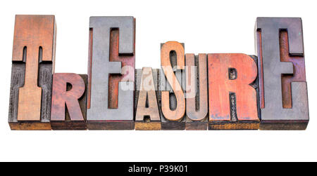 treasure - isolated word abstract in vintage letterpress wood type blocks Stock Photo