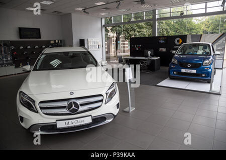 Odessa, Ukraine, exhibited cars in the Mercedes salon Stock Photo