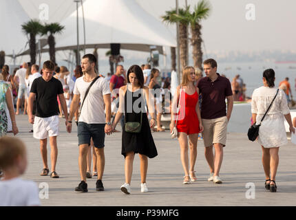 Odessa, Ukraine, people on the promenade on the Black Sea Stock Photo