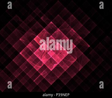 Red geometric fractal Stock Photo
