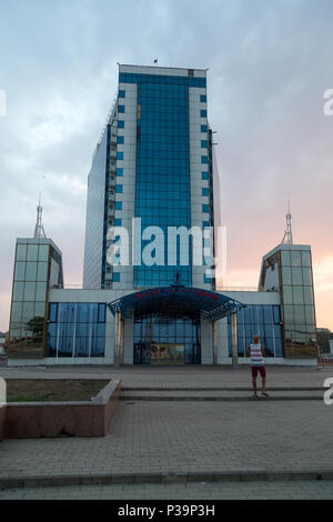 Odessa, Ukraine, view of the empty hotel Odessa in the harbor Stock Photo