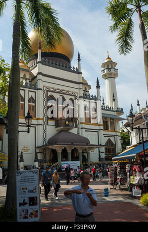 Singapore, Republic of Singapore, the Sultan Mosque in the Arab Quarter Stock Photo