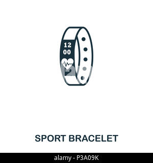 Sport Bracelet icon. Mobile app, printing, web site icon. Simple element sing. Monochrome Sport Bracelet icon illustration. Stock Photo