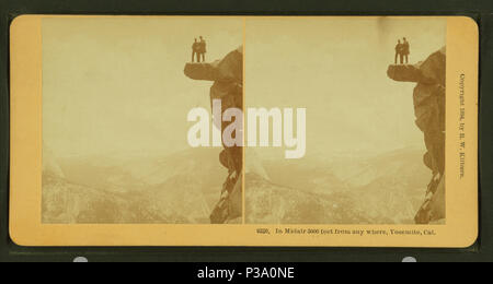 150 In midair, 3000 feet from anywhere, Yosemite, Cal, by Kilburn Brothers Stock Photo