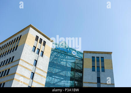 The Headquarters of the United Nations High Commissioner for Refugees / UNHCR, a modern office block, in Geneva, Switzerland. Stock Photo