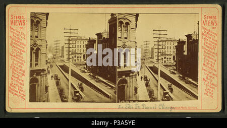 . La Salle St. tunnel, Chicago.  Coverage: 1865?-1915?. Source Imprint: 1865?-1915?. Digital item published 6-15-2005; updated 2-12-2009. 164 La Salle St. tunnel, Chicago, from Robert N. Dennis collection of stereoscopic views Stock Photo