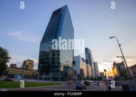 Diamond Tower and the Diamantini Buildings designed by the Kohn Pederson Fox in the Porta Nuova district in Milan, Italy Stock Photo