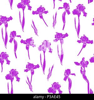 Iris pattern violet Stock Vector