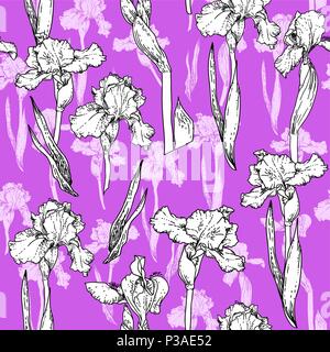 Trend violet flowers Stock Vector