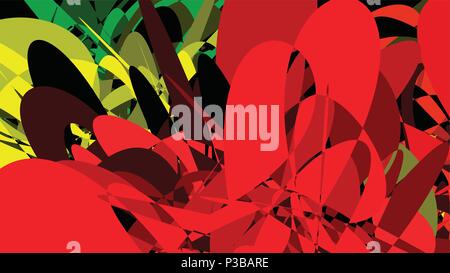 Red, black, green modern colorful background vector. Dynamic elements. Vibrant loops background. Stock Vector