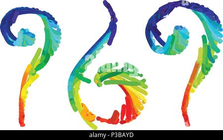 Rainbow paint on the paper, grunge background vector. Ink splatter, blots, spot elements. Watercolor paint splashes pattern, fluid stains spots backgr Stock Vector