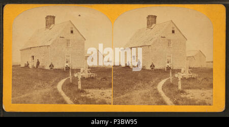 221 Oldest house on Nantucket, from Robert N. Dennis collection of stereoscopic views Stock Photo