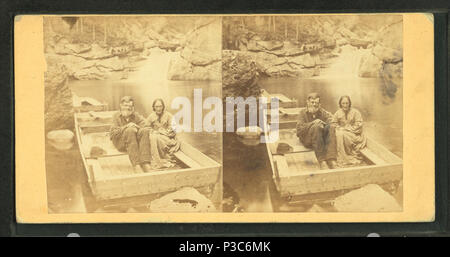 . Arctic Philosopher and Wife in the Pool, Franconia Mts., N.H.  Coverage: 1858?-1890?. Digital item published 4-12-2006; updated 6-25-2010. 22 Arctic Philosopher and Wife in the Pool, Franconia Mts., N.H, from Robert N. Dennis collection of stereoscopic views Stock Photo