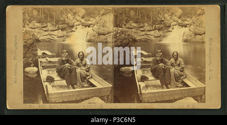 22 Arctic Philosopher and Wife in the Pool, Franconia Mts., N.H, by H. S. Fifield Stock Photo