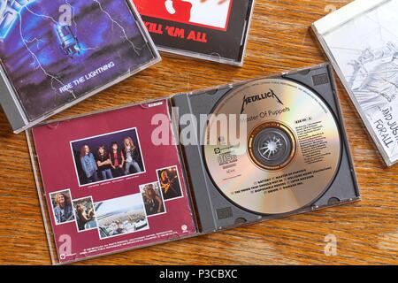 Metallica Master Of Puppets and other CDs Stock Photo - Alamy