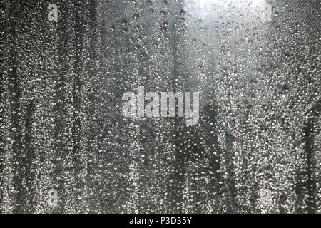 Water drops on glass Stock Photo