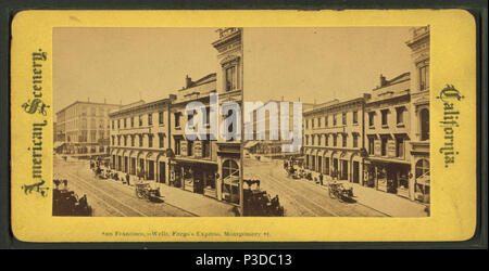 262 San Francisco - Wells Fargo Express, Montgomery St, from Robert N. Dennis collection of stereoscopic views Stock Photo