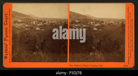 . San Rafael, Marin County, Cal. Alternate Title: Watkins' Pacific Coast , no. 2532.  Created: 1865-1872.  Coverage: 1865-1872. Digital item published 6-30-2005; updated 7-21-2008. 262 San Rafael, Marin County, Cal, by Watkins, Carleton E., 1829-1916 Stock Photo