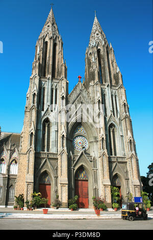 St. Philomena's Cathedral,  built between 1933-1941 one of the largest in Indiia, Mysore, Karnataka Stock Photo