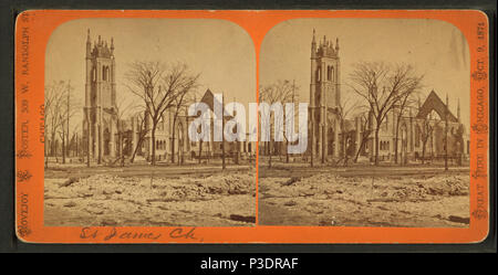 . St. James Church. Alternate Title: Great fire in Chicago, Oct. 9, 1871.  Coverage: 1871. Source Imprint: Chicago, Ill. : Lovejoy & Foster, 1871.. Digital item published 6-15-2005; updated 2-12-2009. 280 St. James Church, by Lovejoy &amp; Foster Stock Photo