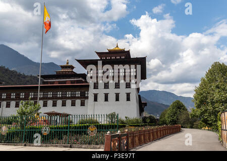 The administrative centre of Bhutan based in Thimphu also known as Tasshichho Dzong Stock Photo