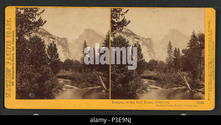 Tasayac, or the Half Dome, 5000 feet, Yosemite Valley, Mariposa County ...