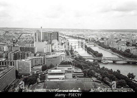 View from the Eiffel Tower Paris France. Stock Photo